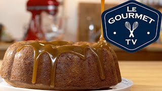 Ginger Spice Bundt Cake with Caramel Sauce Recipe  Le Gourmet TV Recipes [upl. by Akehs]