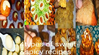 Diwali sweet and hot recipes Andhra style four types of sweet and spicy recipes in Telugu [upl. by Concha850]