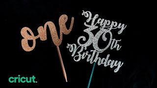 How to make a cake topper using Cricut  EASY Tutorial  Beginners [upl. by Iramo665]