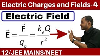 Electric Charges and Fields 04  Electric Field Part 1 Field due to a Point Charge JEE MAINSNEET [upl. by Ytsirc]