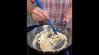 How to thicken a sauce with flour for beginners  how to make a roux thesauceandgravychannel [upl. by Vachill917]