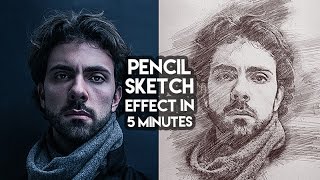 Pencil Sketch Effect in few clicks tutorial [upl. by Docilla]