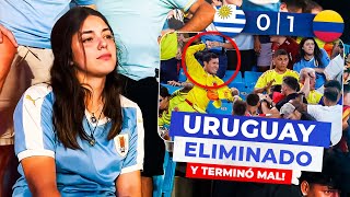 URUGUAY vs COLOMBIA  REACCIÓN a la ELIMINACIÓN de HINCHA URUGUAYA en el estadio Copa América 2024 [upl. by Aldo]