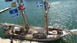 Sailing Vessel Pathfinder Berthing in Port Montreal  Tall Ships 2012 [upl. by Aramas]