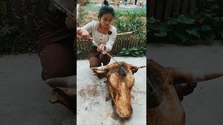 Niuqi hotpot big bull head cooking recipe food cooking spicy mukbang spicyfood [upl. by Andonis]