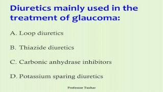 MCQ in Pharmacology No 86 to 90 diuretics acetazolamide thiazides loop diuretics [upl. by Corena823]