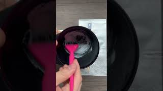 Bleaching hair box black hair dye hair colorswatch diyhair beauty shorts diybleach hairfail [upl. by Emoreg]