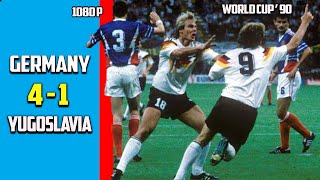 Germany vs Yugoslavia 4  1 Highlights All Goals World Cup 90 Full HD [upl. by Etiuqram]