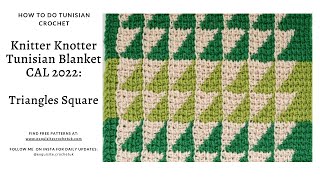 Tunisian Crochet Patterns Triangles Square FREE TUNISIANCROCHET PATTERN [upl. by Wampler]