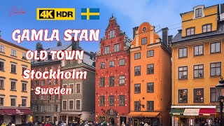 Stockholm Winter Walking Tour Gamla Stan Old Town Sweden HDR [upl. by Lash]