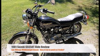 Suzuki GS550 Ride Review  2600 original miles [upl. by Etnoed]