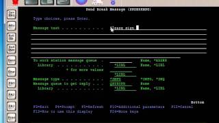 AS400 Tutorial  SNDBRKMSG [upl. by Hekker912]