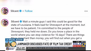 Louisiana lawmaker discusses fate of film tax credit what it could mean for 50 Cents GUnit Stu [upl. by Kcirdla]