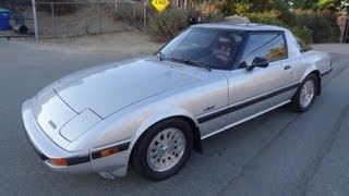 1984 Mazda Rx7 RX7 GSLSE 13B 5Spd Manual 1 Owner Rotary Hatchback Sports Car Review [upl. by Nosremaj]