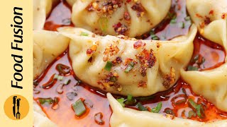 Chicken Dumplings with Chilli Oil amp Dumpling Sauce Recipe by Food Fusion [upl. by Wilterdink]