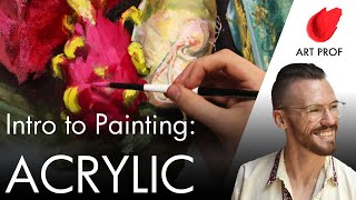 Acrylic Painting for Beginners Techniques amp Supplies [upl. by Troth]