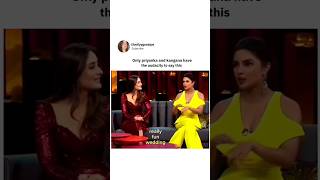 only priyanka and kangana have this kind of audacity 🙌🏻 priyankachopra kwk bollywood viralshorts [upl. by Natanoy744]