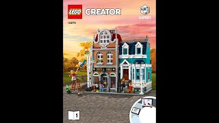 LEGO 10270 Bookshop 4K  building instructions 12 [upl. by Elaval]