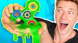 DIY Slime Fidget Spinner That ACTUALLY SPINS How To Make Rare Giant Fidget Spinners amp Tricks [upl. by Kerwinn]