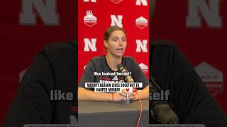 Nebraska captain Merritt Beason showed some love to Harper Murray huskers nebraska ncaavolleyball [upl. by Assille986]