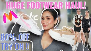 HUGE Myntra Footwear Haul 💕💕 Winter boots Sneakers shoes  Myntra sale 80 OFF [upl. by Ahsilahs607]