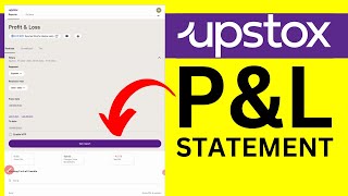 Upstox में Profit और Loss Statement कैसे देखें  How to Check PampL Statement in Upstox [upl. by Robbins]