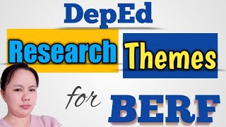 Basic Education Research Agenda Research Themes based on DepEd Order no 39 s 2016 [upl. by Joell247]