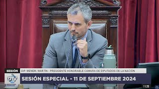 🇦🇷 SESIÓN COMPLETA 11 de septiembre 2024  Diputados Argentina [upl. by Adlemi]