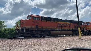 20230701 Railfan Teague TXBNSF Yard Classification [upl. by Millwater300]