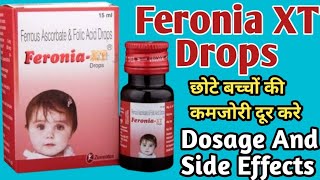 Feronia XT Drops Uses  Ferrous Ascorbate Folic Acid  छोटे बच्चों के ताकत की दवा  Dosage [upl. by Ardnalahs680]