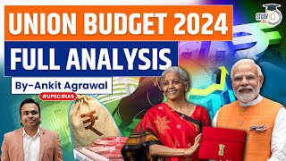 Union Budget 202425  Budget 2024 Highlights in Hindi  Complete Analysis  UPSC Economy  StudyIQ [upl. by Naxela]