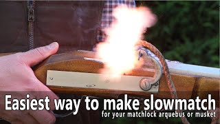 The easiest way of making match for a musket [upl. by Maddocks]