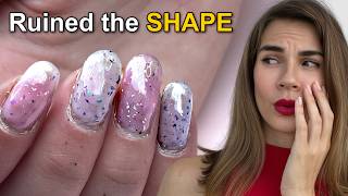 Gel Overlay on Short CONVEX Natural Nails Tutorial [upl. by Antoine]