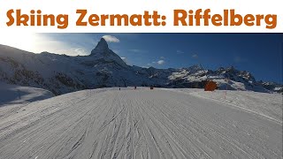 Skiing Zermatt Switzerland Bottom of the Riffelberg in 2020 [upl. by Irving590]