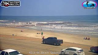 LIVE from 43rd St Beach Cam in Galveston Texas [upl. by Euqnom]