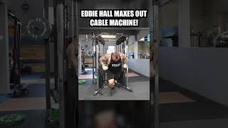 Eddie Hall Maxes Out Cable Machine gym [upl. by Nnayllehs]