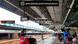 Announcement of 11022 Tirunelveli  Dadar Chalukya Express at Belagavi Station [upl. by Ardrey]