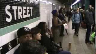 Beyonce  Halo  live in New York City subway  Silvia Jhony [upl. by Cahra]