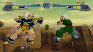 Tien VS Nappa CPU VS CPU  Dragon Ball Z Infinite World [upl. by Backer]