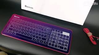 Bastron wired glass touch keyboard B10 [upl. by Bobbee]