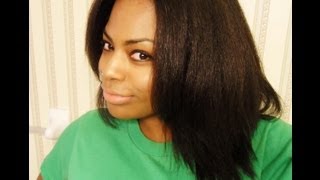 Natural Hair  Part 1 Two Years Post Relaxer Flat Iron [upl. by Kermy]