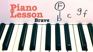 Brave Piano Lesson  Tutorial  Sara Bareilles [upl. by Hendrika669]