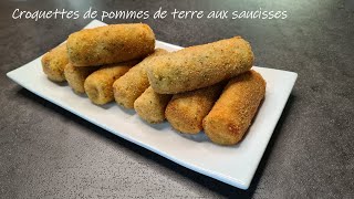 Croquettes de pommes de terre aux saucisses recette rapide et facile [upl. by Dyraj]