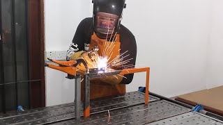 A GREAT IDEA Multipurpose welding table from backyard materials [upl. by Amlus]