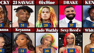 AGE Comparison Famous Young Rappers And Their WivesGirlfriends 2024 [upl. by Orpah92]