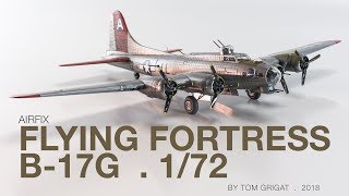 Airfix Flying Fortress in motion  stop motion [upl. by Trakas]