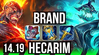 BRAND vs HECARIM JGL  Rank 5 Brand Rank 13  EUW Challenger  1419 [upl. by Faires414]