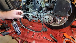 2003 Honda Elite 80 CH80 Drive Belt Replacement [upl. by Vladamir]