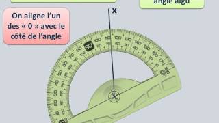 Utiliser un rapporteur pour tracer un angle de mesure donnée [upl. by Jacquie]