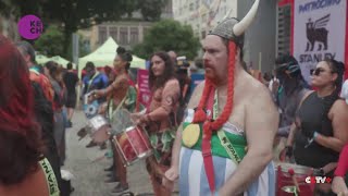 Colourful PreCarnival Parties Hit Rio de Janeiro Streets [upl. by Anelra488]